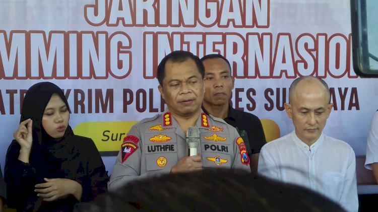Polrestabes Surabaya Amankan 45 Tersangka Hasil Pengembangan Penyidikan Kasus Siber Internasional