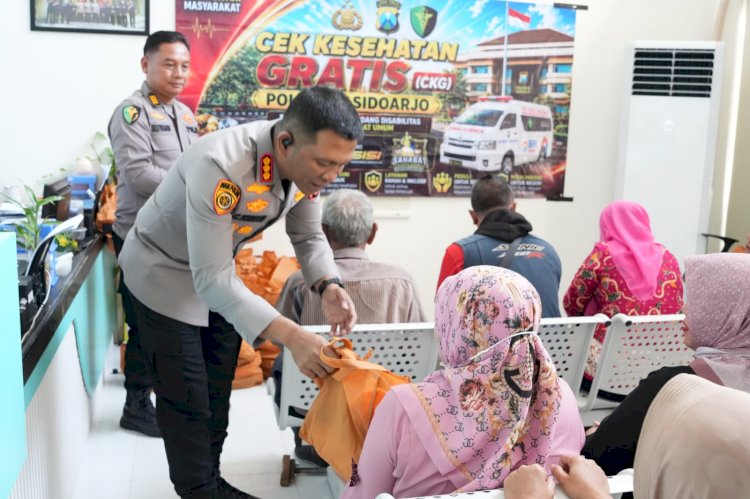 Hari Bhayangkara Ke-80, Polresta Sidoarjo Berikan Layanan Kesehatan Gratis dan Baksos Bagi Difabel