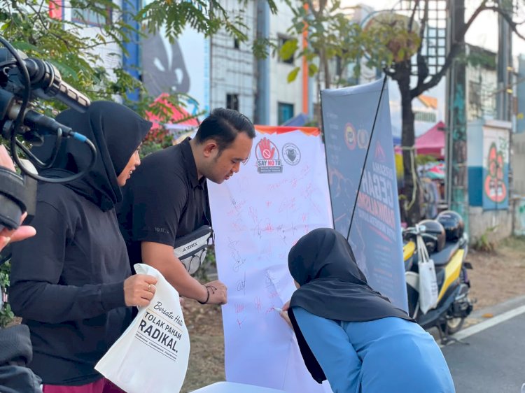 Densus 88 AT Polri Ajak Masyarakat Tolak Radikalisme dan Bullying melalui Kampanye Edukasi di Car Free Day Makassar